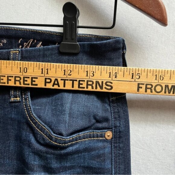 7 For All Mankind ‘A’ pocket Dark Blue Flare Bootcut Jeans Sz 28 - Picture 12 of 16